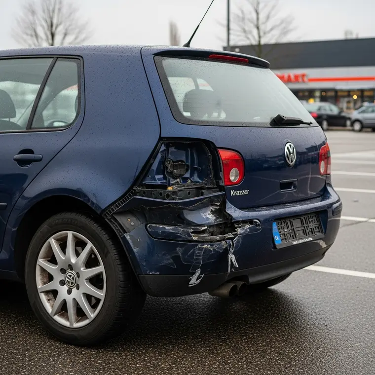 Symbolbild: Einpark-Unfall in Eisenberg: 75-Jährige schiebt VW Golf aus der Parklücke