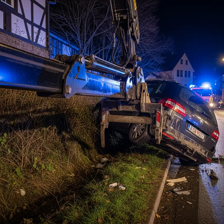 Symbolbild: Wenigenjena: Pkw rutscht beim Einparken Böschung hinab – Fahrerin unverletzt