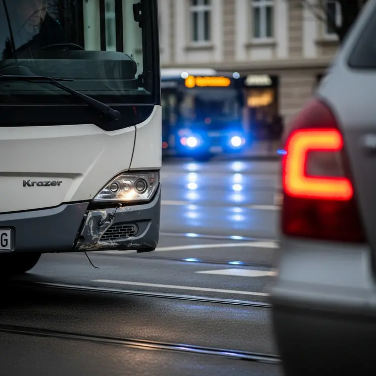 Symbolbild: Auffahrunfall in Porstendorf: Linienbus kollidiert mit Pkw