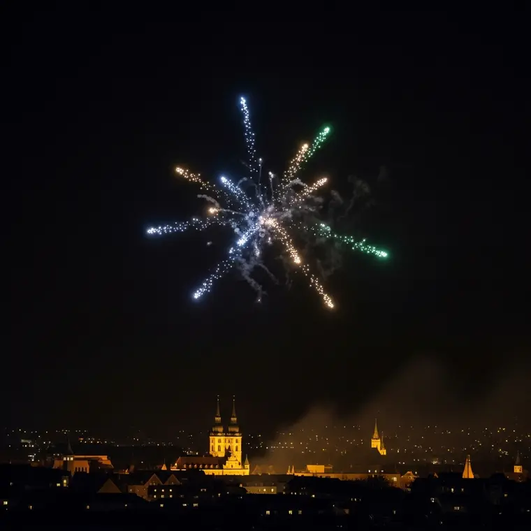 Symbolbild: Drohnenshow statt Feuerwerk? Jena prüft neue Regeln für Silvester