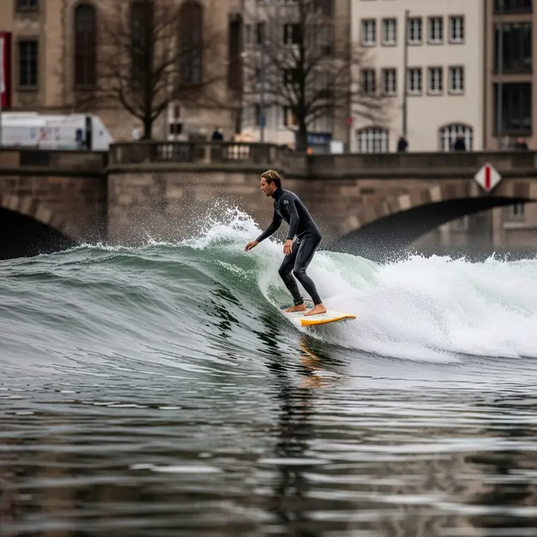 Symbolbild: Surfen in der Stadt: Fraktion fordert Prüfung einer „SaaleWelle“