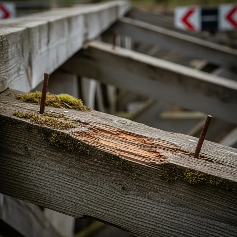 Symbolbild: Morsches Holz und Korrosion: Fußgängerbrücke in Wöllnitz wird saniert
