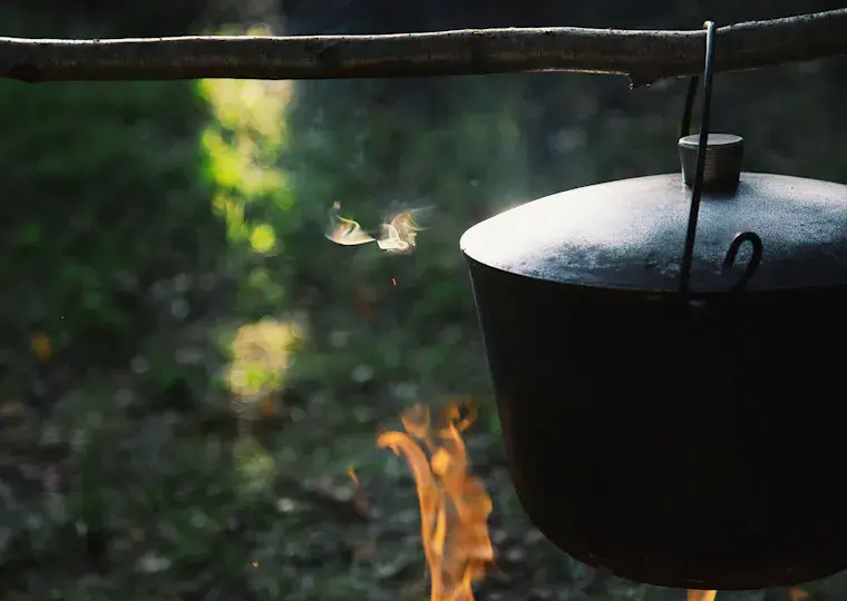 Symbolbild: Waldschmaus im forum natura: Kesselgulasch und Naturerlebnis