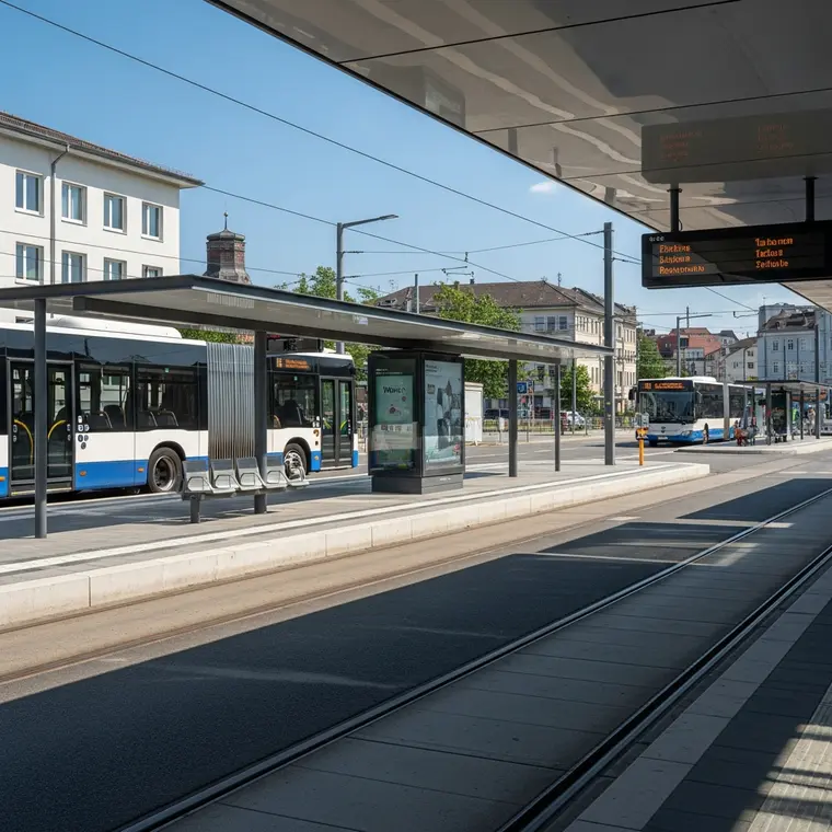 Symbolbild: Bauarbeiten an Haltestelle Burgaupark beendet: Busse fahren wieder regulär