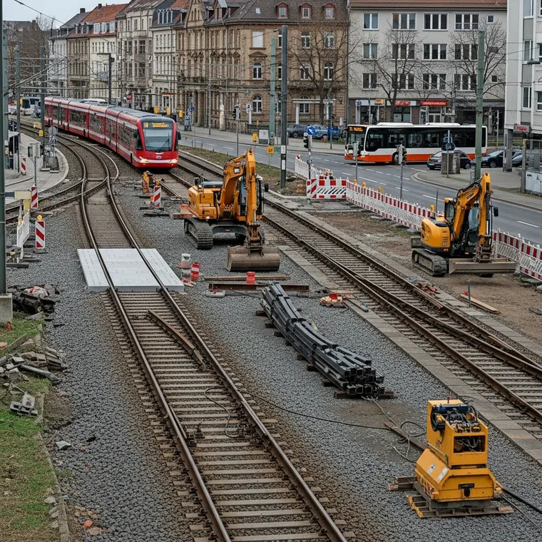 Symbolbild: Vorzeitiges Ende: Gleisbauarbeiten in der Winzerlaer Straße früher abgeschlossen