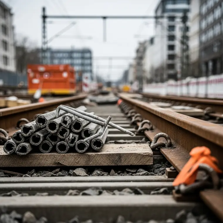 Symbolbild: Großbaustelle am Paradiesbahnhof: Komplette Erneuerung der Straßenbahntrasse startet am 29. Juni