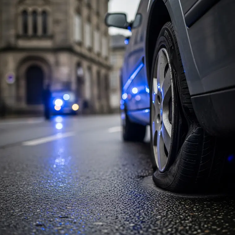 Symbolbild: Alle Reifen zerstochen: Polizei sucht Zeugen nach Vandalismus in Crossen