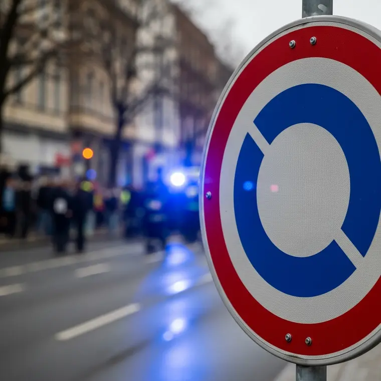 Symbolbild: Verkehrsbehinderungen in der Innenstadt: Demonstrationszug am Freitag