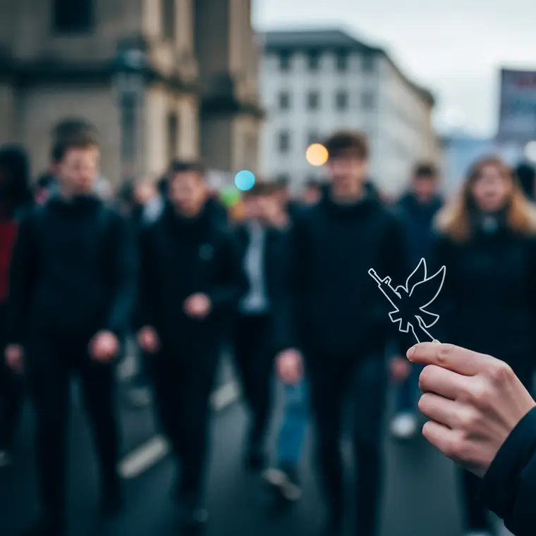 Symbolbild: Protest in Jena: Jugendliche demonstrieren gegen neues Bundeswehr-Musterungszentrum