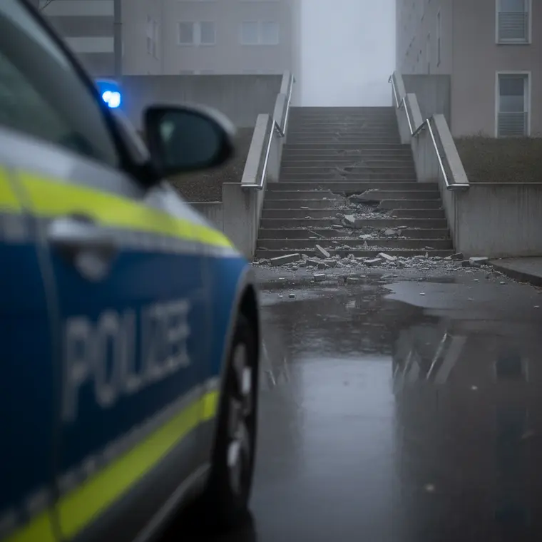 Symbolbild: Treppenanlage in Lobeda-West mutwillig beschädigt: Polizei sucht Zeugen