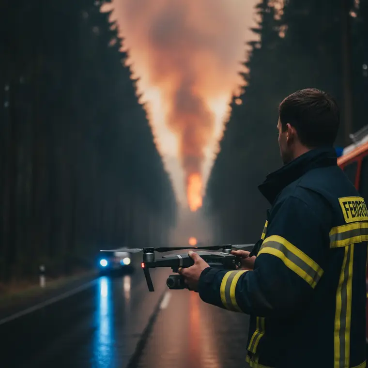 Symbolbild: Waldbrand im Oberen Munketal bei Jena: Feuerwehr rückt mit Drohne aus
