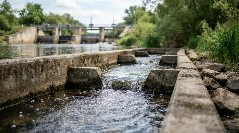 Symbolbild: Fischtreppe am Burgauer Wehr in Jena fertiggestellt