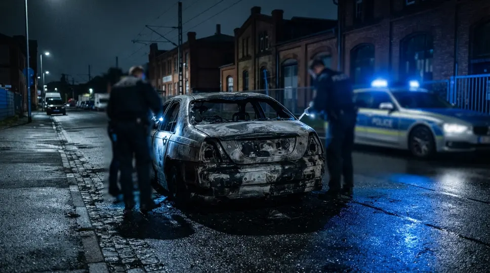 Symbolbild: Hermsdorf: Rover ausgebrannt – Polizei sucht Zeugen