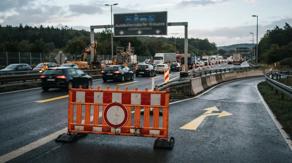 Symbolbild: Hermsdorfer Kreuz: Sperrung und Umleitung ab 3. August