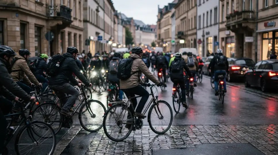 Symbolbild: Jena: Verkehrsbehinderungen durch Critical Mass heute