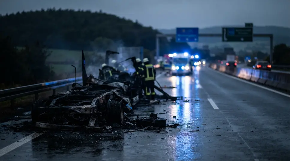 Symbolbild: A4 bei Jena: Vollsperrung nach Lkw-Brand