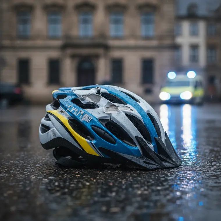 Symbolbild: Unfall in Jenaer Wagnergasse: Radfahrer stürzt auf Kopf – Helm verhindert Schlimmeres