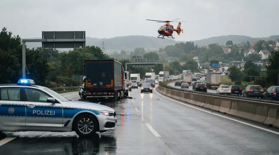 Symbolbild: A4 bei Jena nach Lkw-Unfällen voll gesperrt