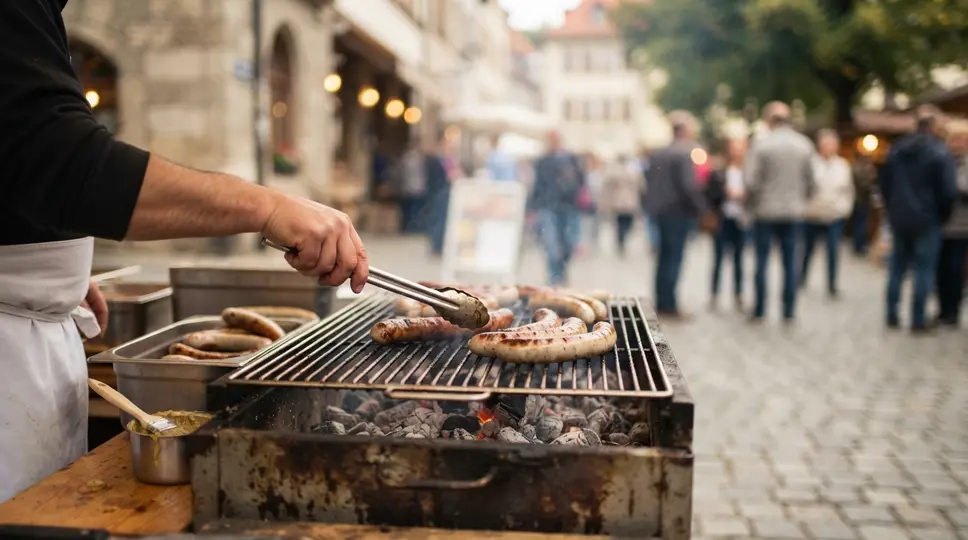 Symbolbild: Bratwurstbraten zum German-American Friendship Day in Jena