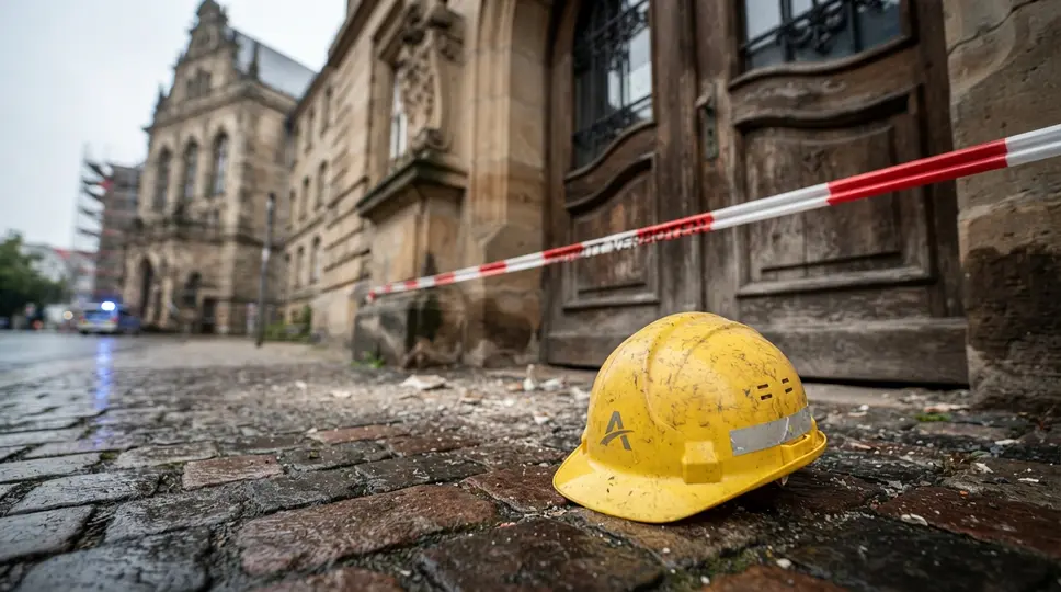 Symbolbild: Uni Jena: Hauptgebäude nach Putz-Absturz gesperrt