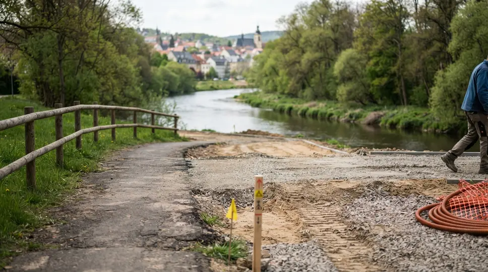 Symbolbild: Saaleweg Jena: Erster Bauabschnitt gesichert